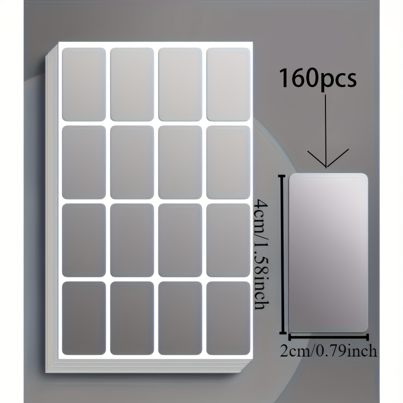 160/250 stuks afneembare waterdichte labelstickers, handgeschreven labelpapier geschikt voor kantooropbergdozen, verhuizingsmappen: WHITE