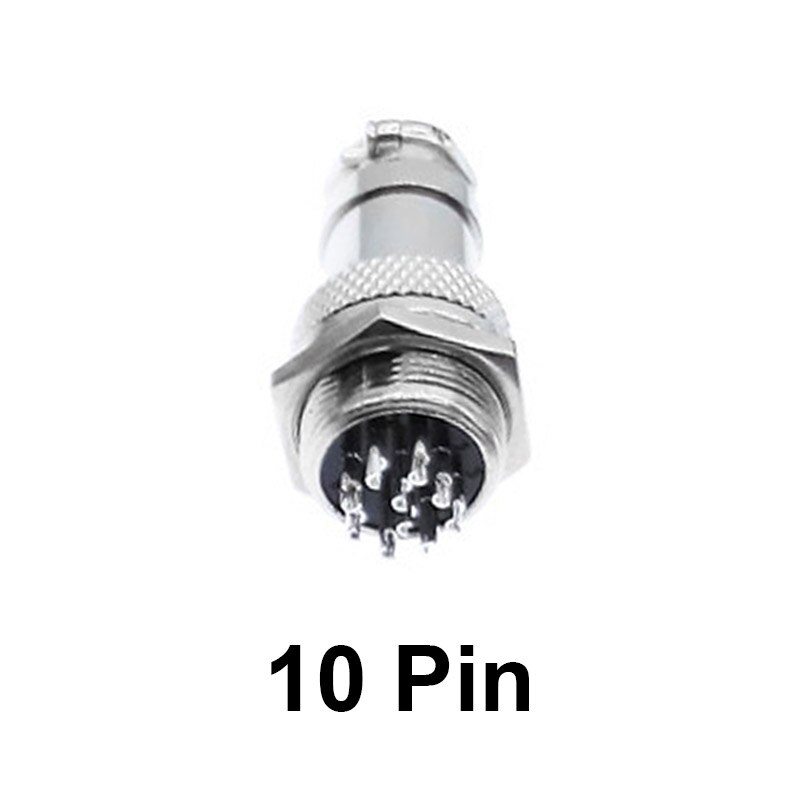 GX16 Aviation Circular Connector 2Pin3pin4pin 5pin6pin7pin8pin9pin10pin Male & Female plug connectors: 10Pin