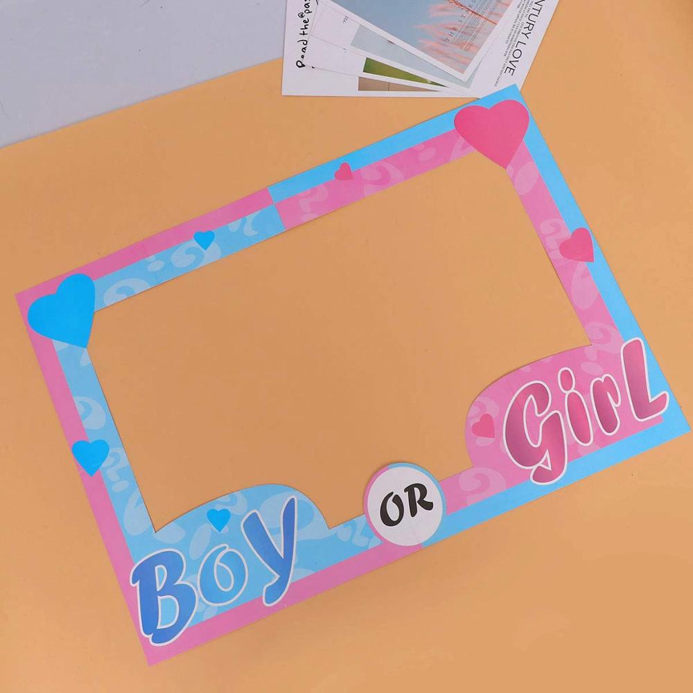 Kids Baby Shower Photo Booth Prop Birthday Party Paper Photo Frame Boy or Girl Picture Frame Prop