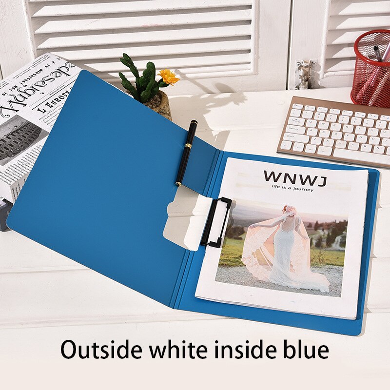 Simple office writing board clip multi-function folder can turn pages plastic board clip office data folder office supplies: C 3 pieces