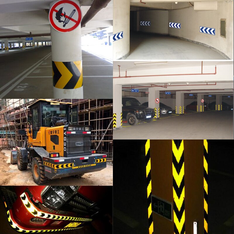 Pegatinas reflectantes de seguridad de 3M para conducción nocturna, pegatinas reflectantes anchas e impermeables, cinta de advertencia, accesorios para coche