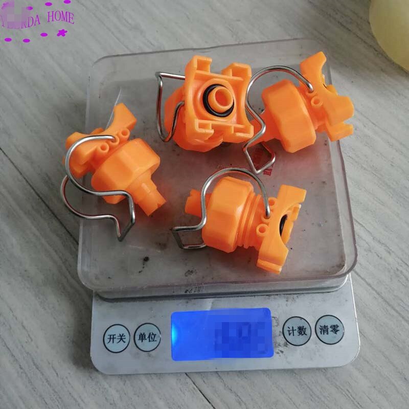 Plastic 1" Adjustable Ball Flat Fan Full Cone Clamp Spray Nozzle Watering Irrigation directly connectiong ball spray tip