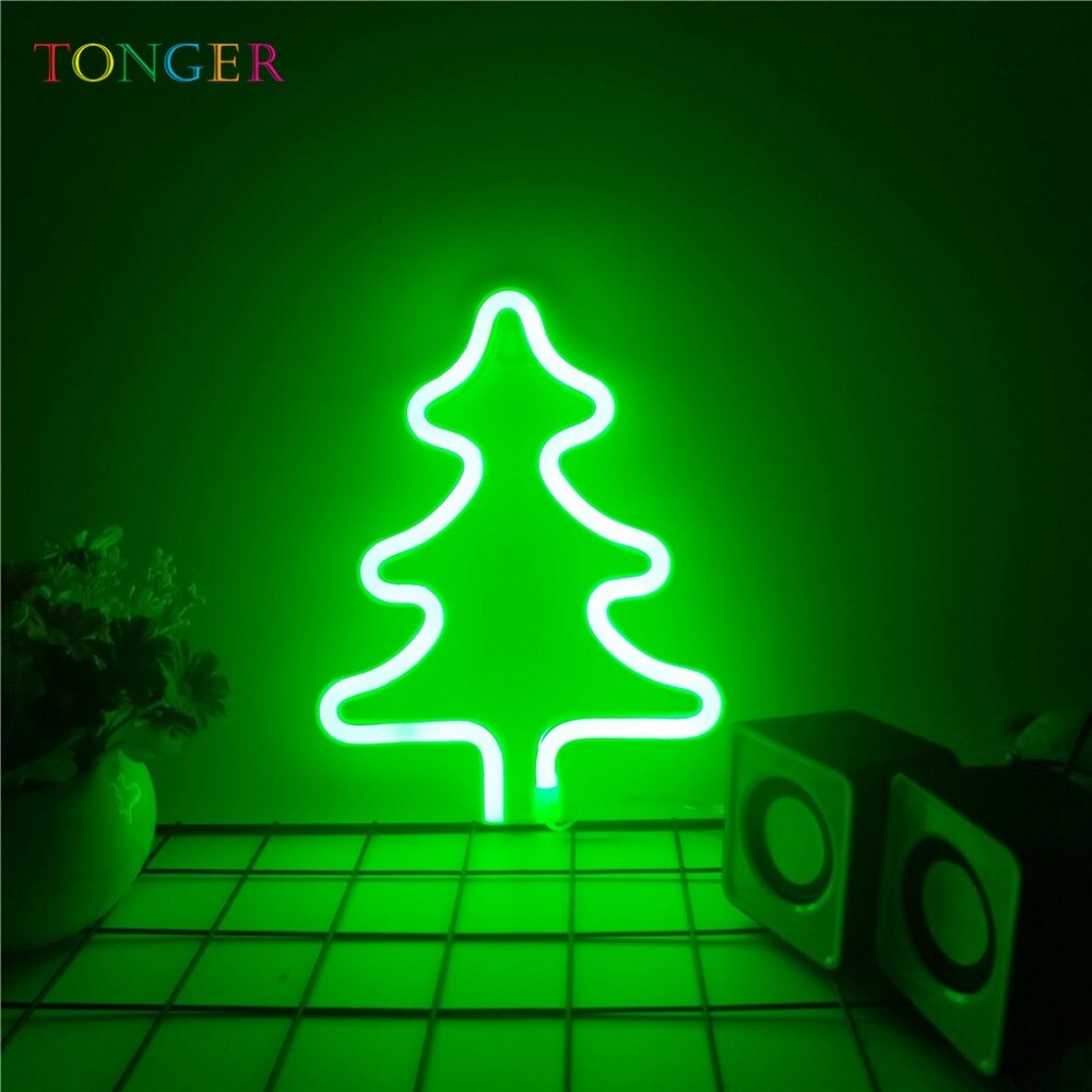 Tonger led natlampe batteri neonlysskilt væglampe dekoration juletræ telt belysning dekoration børn neon navn