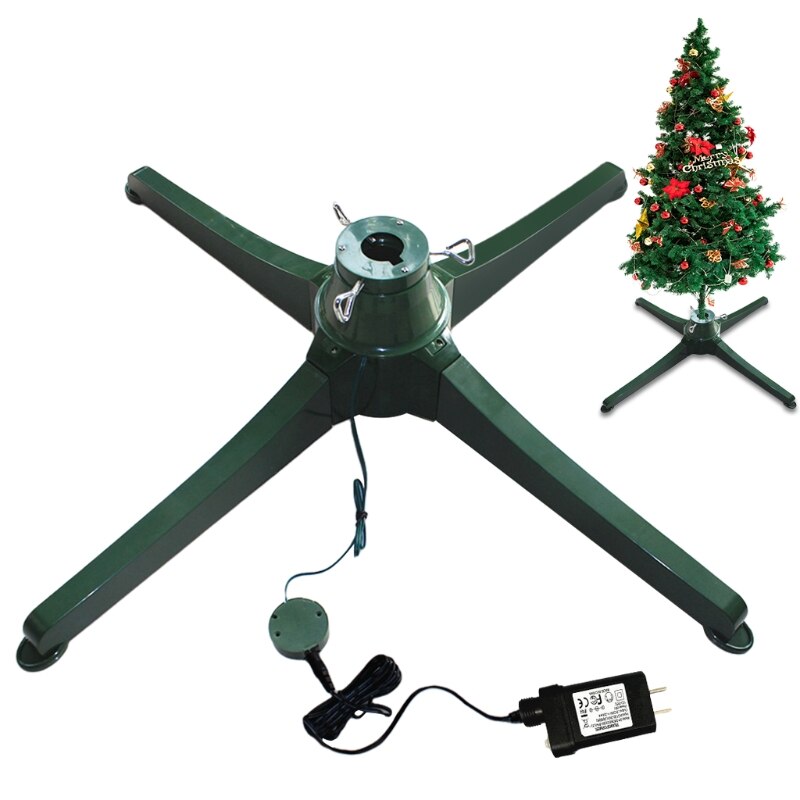 Rotating Christmas Tree Stand Artificial Trees Base Bracket Bottom Holder Electric Rotating Indoor Outdoor Home Items
