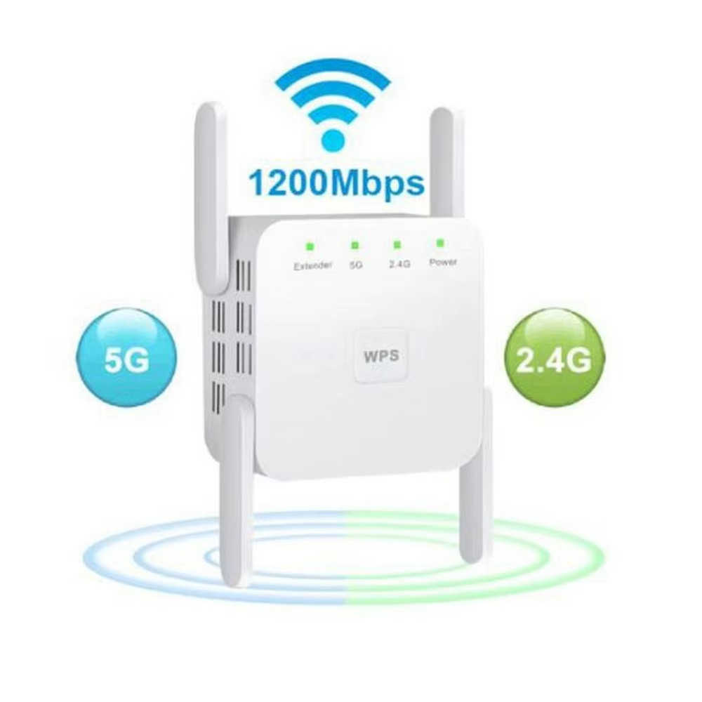1200Mbps Wi-fi Repeater Amplifier 5G Wireless WiFi Repeater Signal Wifi Extender Network Wi fi Booster 5 Ghz Long Range