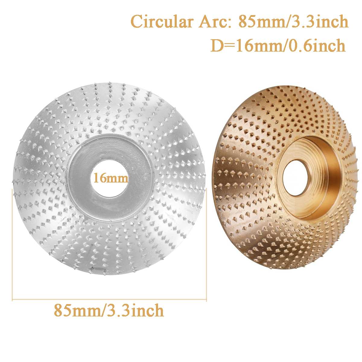 Wood Grinding Wheel angle grinder disc wood carving disc Sanding Abrasive tool 5/8inch Bore