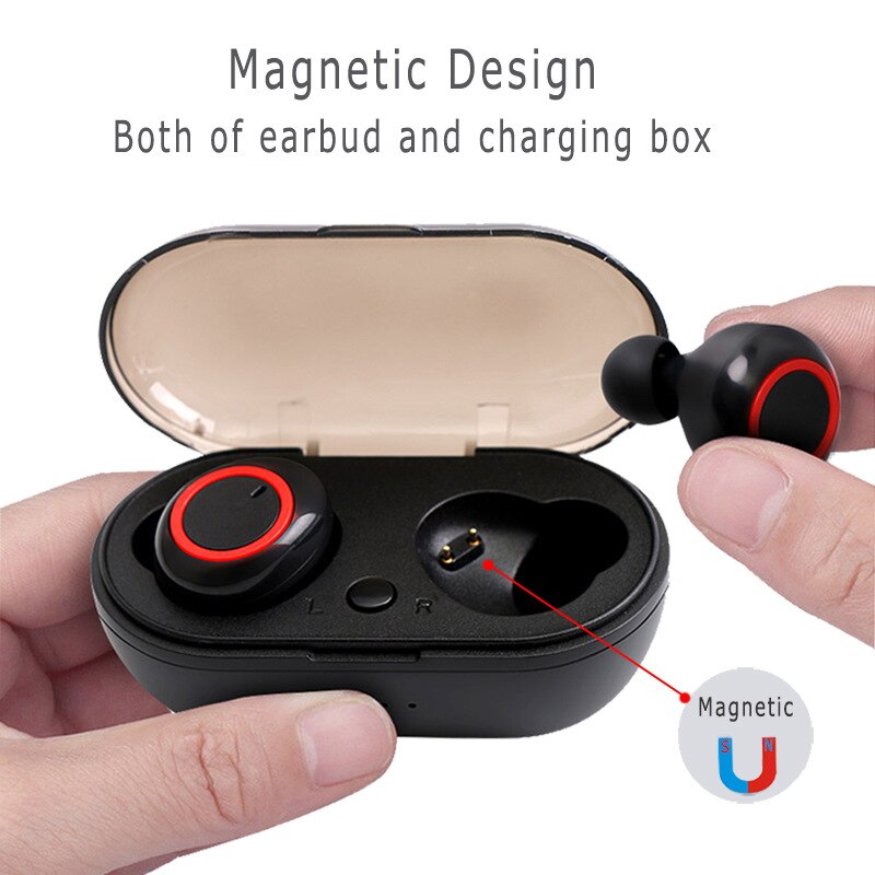 Y50 TWS Earphone bluetooth 5.0 True Wireless headphone Stereo Headset IPX7 Waterproof Sport Earbuds With Microphone Charging Box