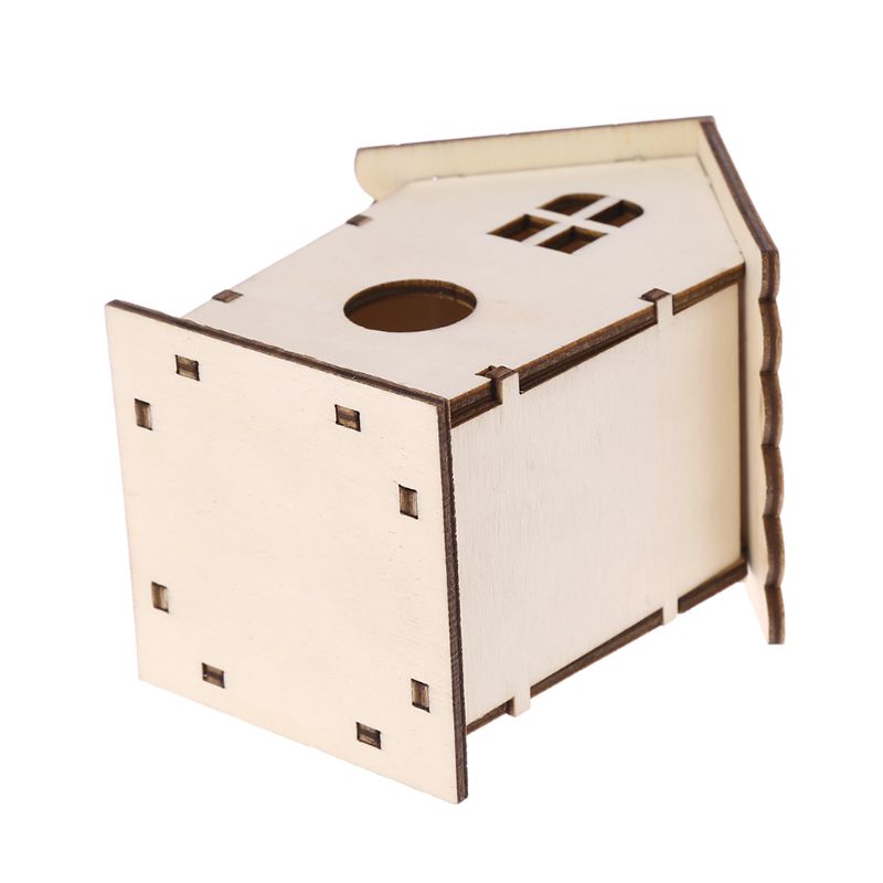 Natural Wooden Bird House Nest Wall-mounted Home Garden Outdoor Bird Cage Box Birds Supplies C42