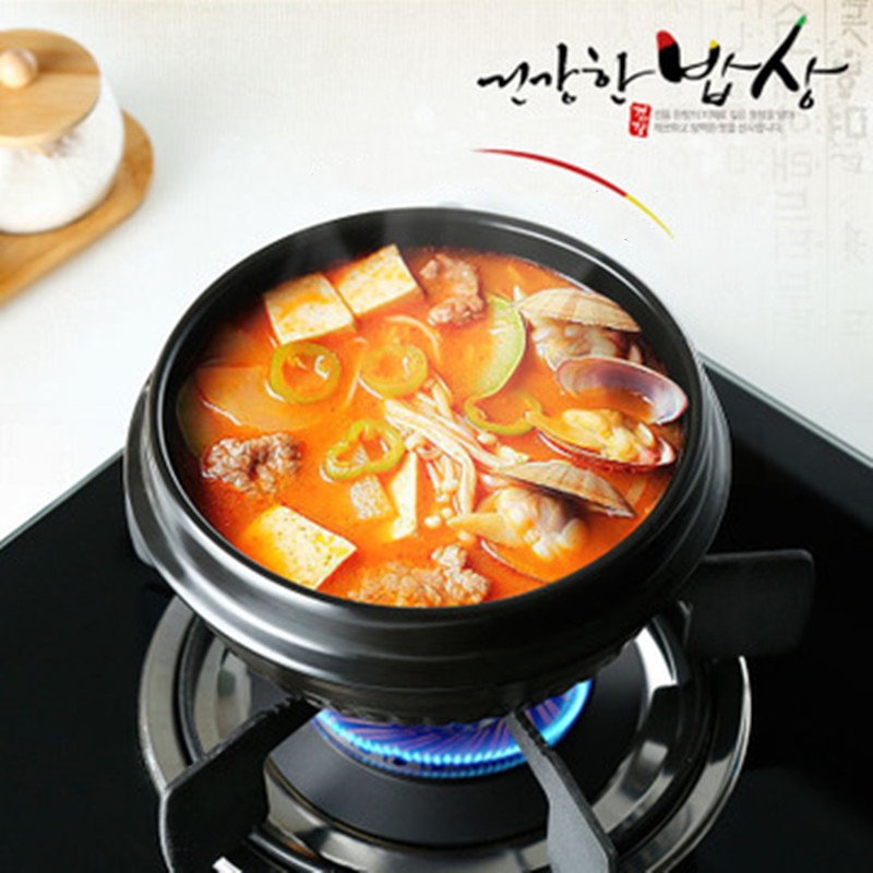 Korean bibimbap special stone pot Korean style stall ceramic pot open fire casserole clay pot rice casserole small pot