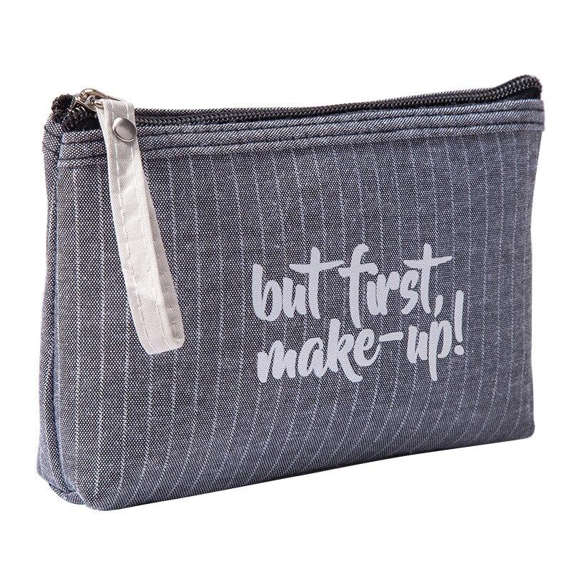 Sac à cosmétiques de voyage multifonction pour femmes, trousse de maquillage, bourse à fermeture éclair, de beauté, avec lettres imprimées: 6