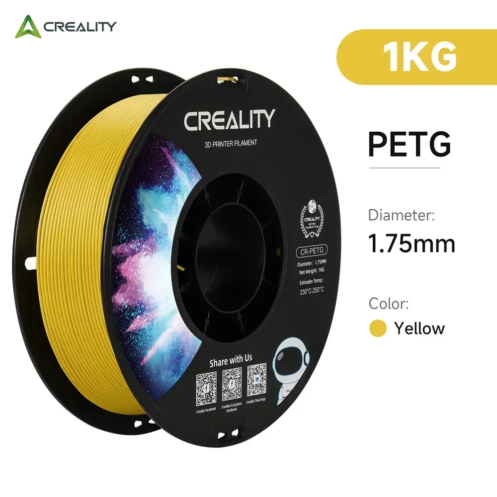 Creality cr-petg filament 1kg 1.75mm 3d printerfilament 3d printmaterialer kompatibel med alle creality fdm-printere: Blå