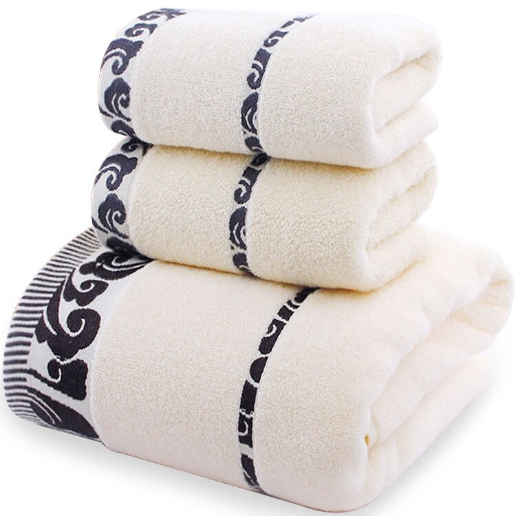 Cotton Towel Bath Towel Set Bath Towel 140x70cm Towel 35x75cm Soft Absorbent Three-Piece Set