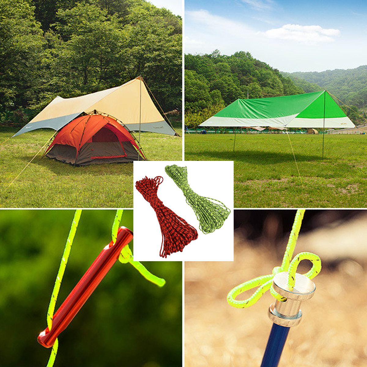 2 Stuks Diameter 31M 5Mm 7 Stand Cores Paracord Survival Parachute Cord Lanyard Camping Klimmen Camping Touw Wandelen waslijn