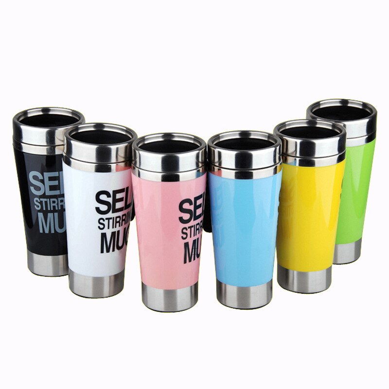Self Stirrer Mug Automatic Double Coffee Milk Mixing Mugs Stainless Steel Thermal Insulated Cup Smart Electric Shaker Juice Cup