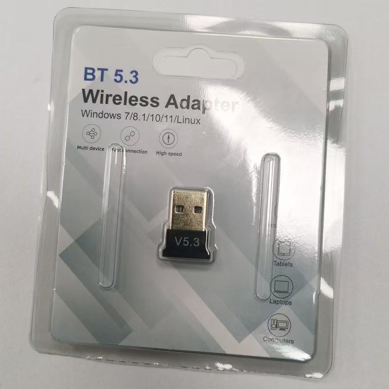 Adapter USB Bluetooth 5.3 z obsługą systemu Windows 11/10/8.1 BT Nadajnik audio Odbiornik muzyczny Adapter do komputera stacjonarnego Laptop
