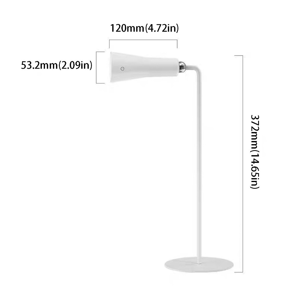Multifunctionele magnetische bureaulamp Traploos dimmen Aanraakbediening USB oplaadbare lamp Zacht licht 3 modi LED-lamp Lezen: Default Title