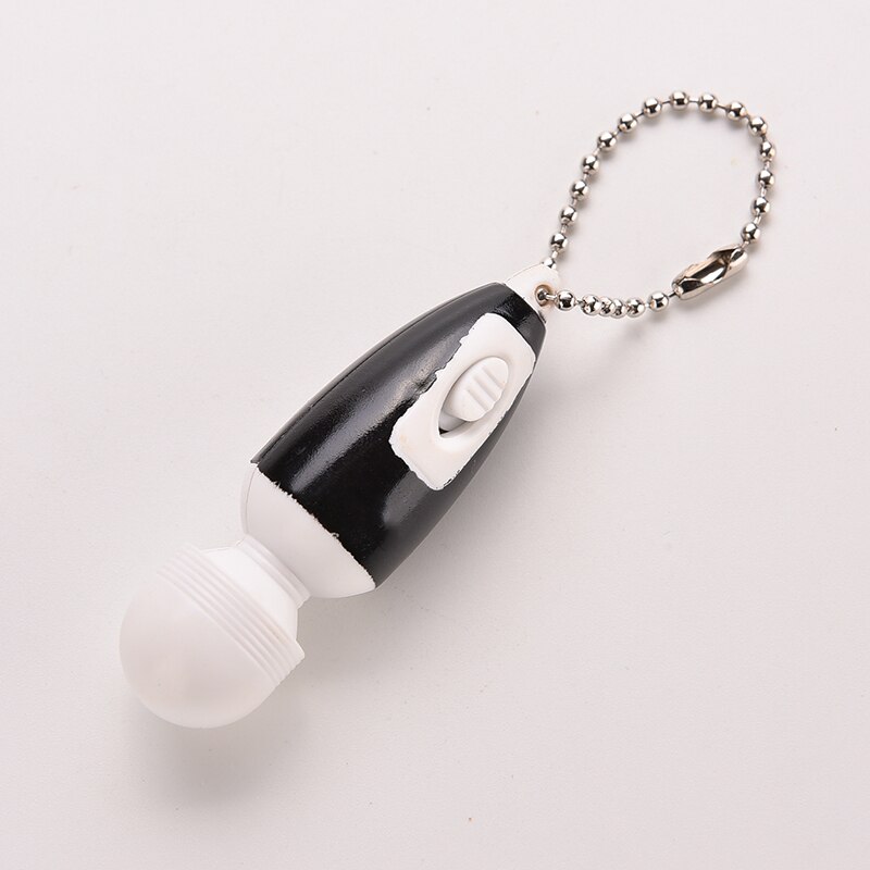 Draagbare Mini Massage Stok Tiny Stress Elektronische Key-Chain Ring Full Body Massager Met Knop (Willekeurige kleur)