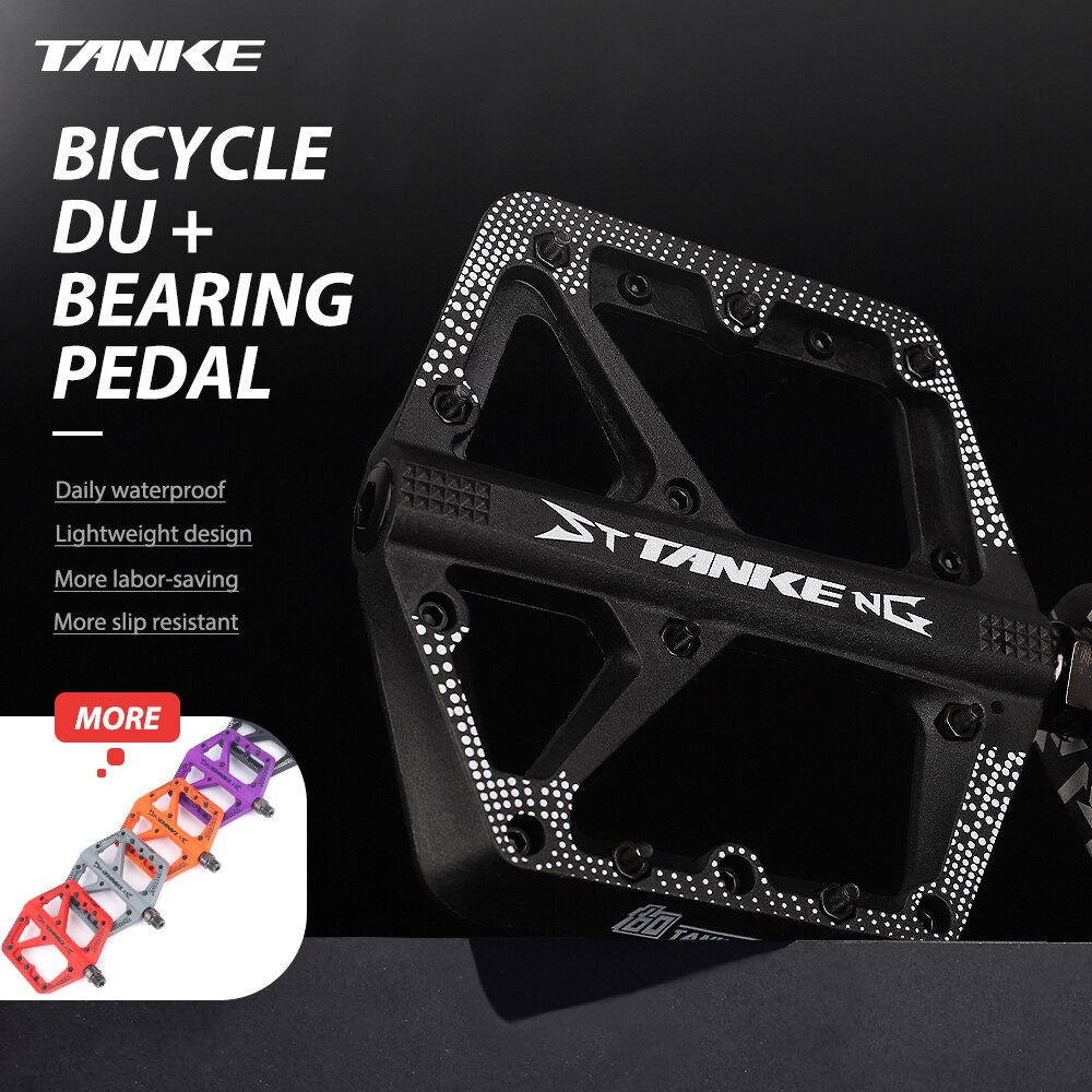TANKE-Pedal de nailon para bicicleta de montaña, antideslizante, ancho, DU + 1 rodamiento, accesorios para ciclismo todoterreno, plataforma Universal BMX
