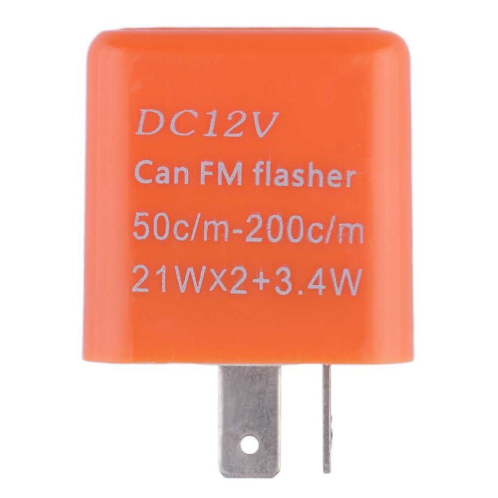 ICOCO 2 Pin Universal Speed Adjustable LED Flasher Relay Motorcycle Turn Signal Indicator Easy to Install Indicator Orange