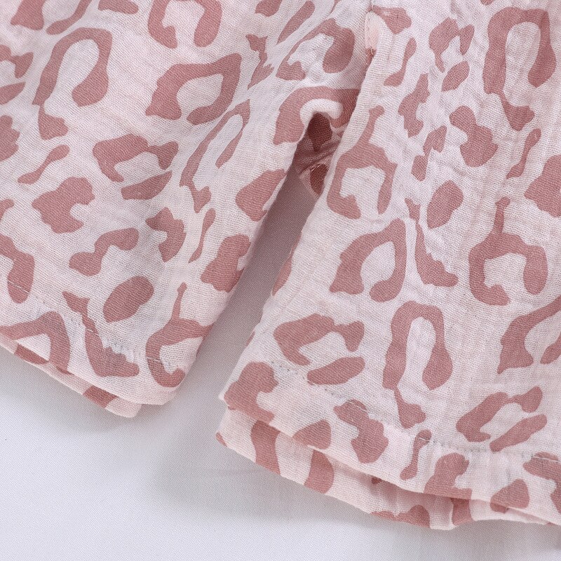 Zomer Paar Slaap Shorts Katoen Gaas Pyjama Broek Luipaard Print Slaap Bodems Nachtkleding Vrouwen En Mannen Lounge Wear Dunne