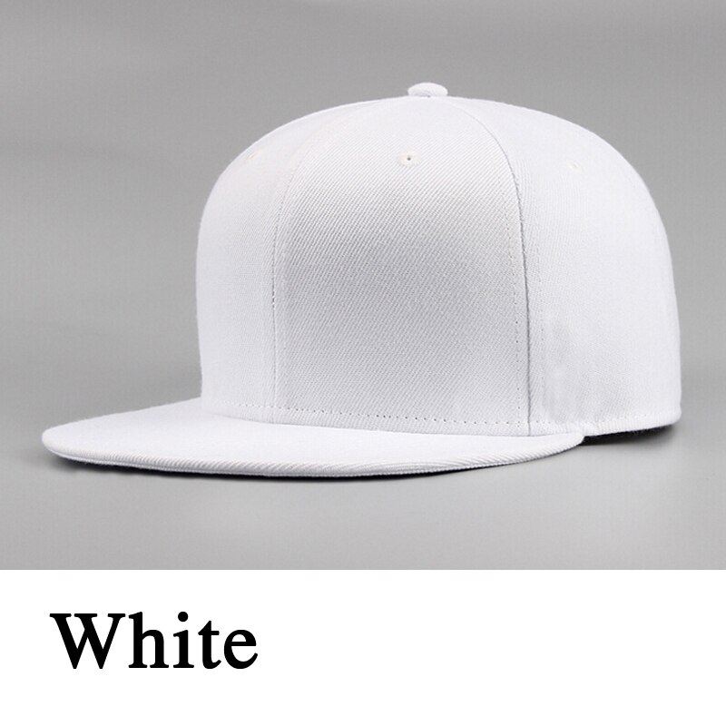 Sport Hoeden Baseball Caps Blank Plain Solid Snapback Golfbal Hip-Hop Hoed: WHITE