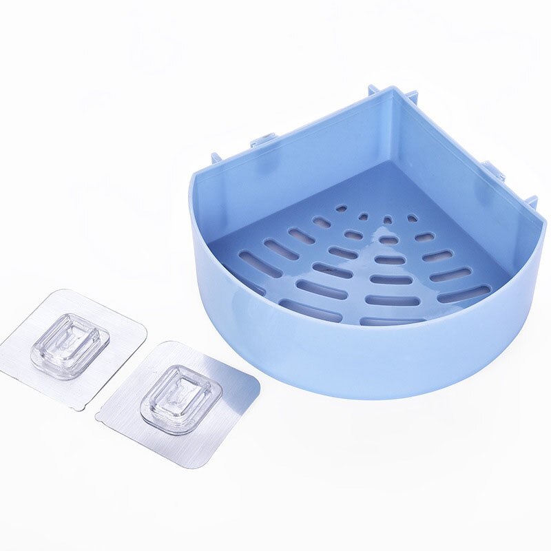 Łazienka półka po prysznic stojak ścienny prysznic robić montażu półka po prysznic odpływ narożny ścienny koszyk ze stali nierdzewnej regał magazynowy bez wiertła: B niebieski