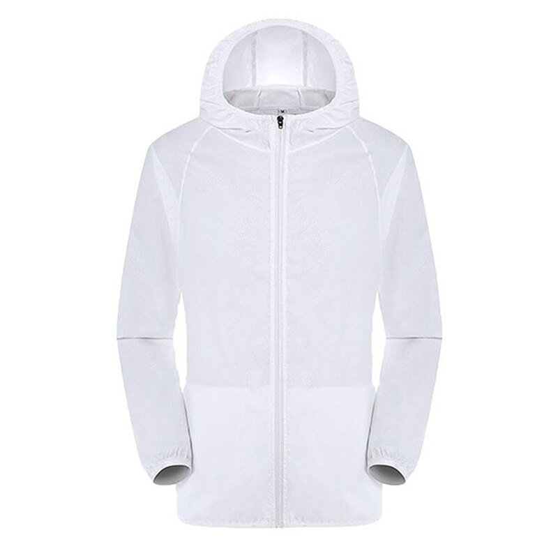 Spring Autumn Sun-Protective Coat Outdoor Hiking Sport Jackets Women Tops Quick-Dry Sports Jacket Women Sun protection Coat: white / M