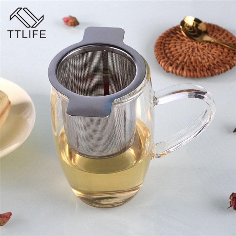 VOGVIGO – filtre à épices en feuille de thé, ustensiles pour boissons, infuseur à thé en maille, filtre à thé, théière en acier inoxydable, accessoires de cuisine amples réutilisables