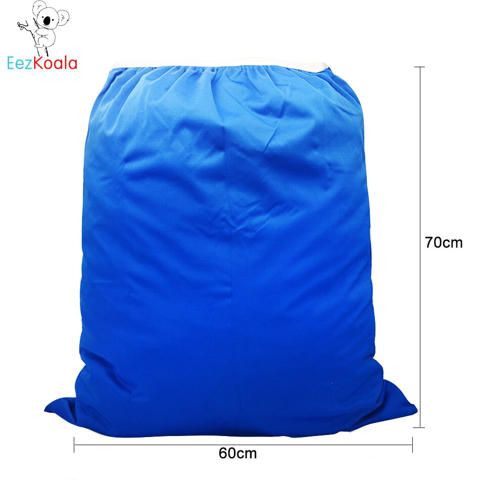 Eezkoala 1pc 60*70cm Large Hanging Wet/Dry Pail Bag for Cloth Diaper,Inserts,Nappy Elastic Waterproof Diaper Bag
