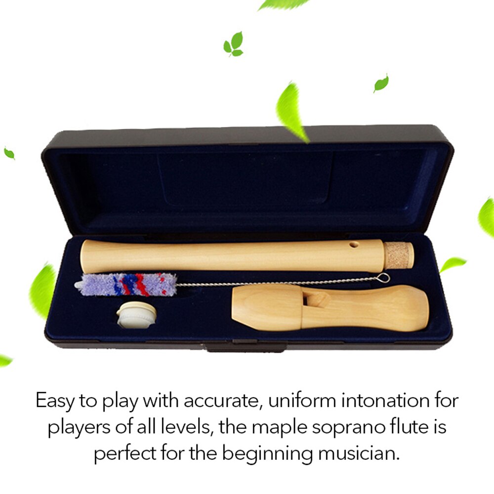 8 Holes Wooden Soprano Flute Woodwind Musical Instruments for Flutes Student Beginner Performance