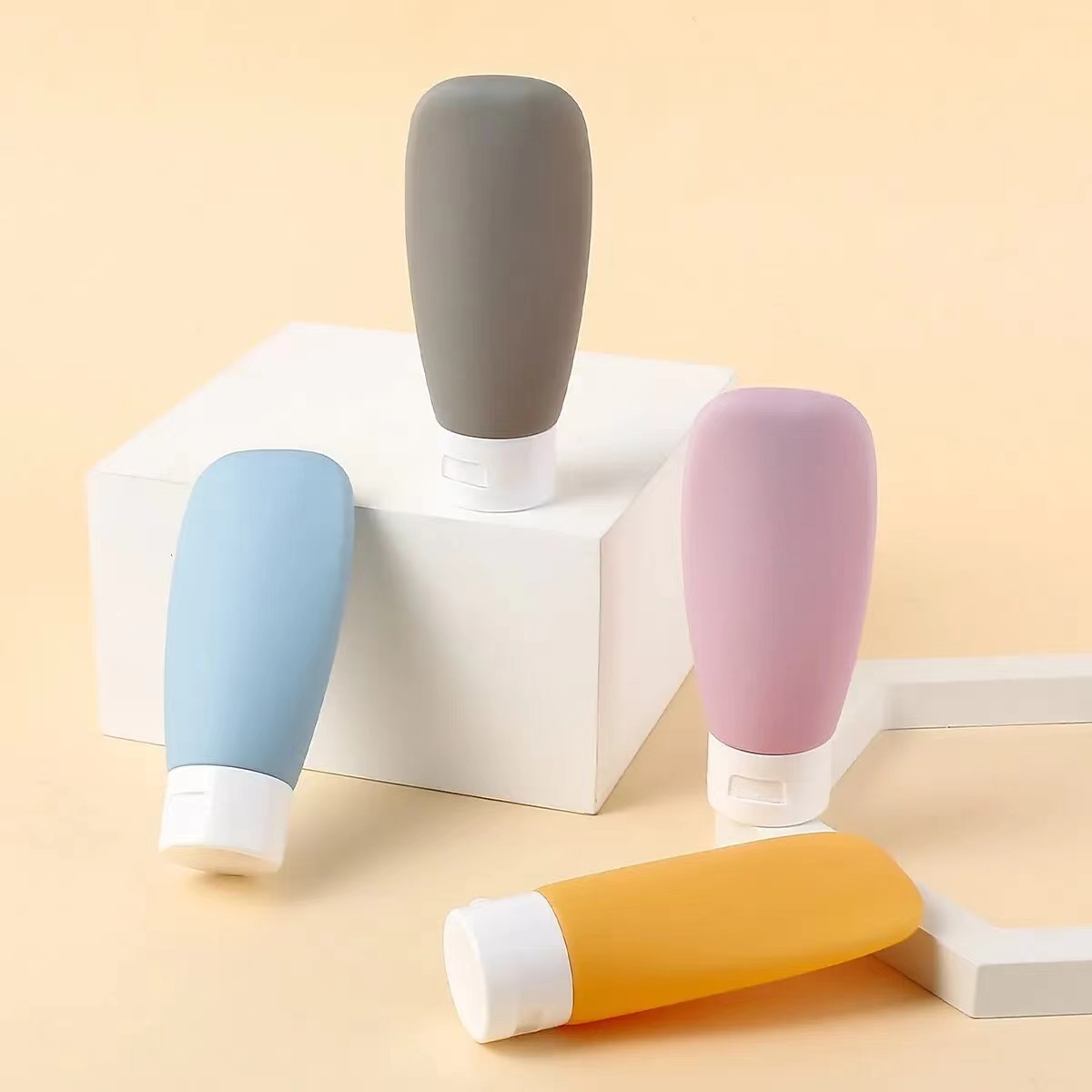 Ensemble de bouteilles rechargeables de voyage, 30/60/100ml, cosmétiques, lavage du visage, crème pour les mains, Lotion, tuyau, distributeur vide, 3/4 pièces