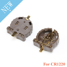 20 stks/partij CR1220 knop batterij houder 3 V knop batterijhouder SMD pakket plating temperatuur