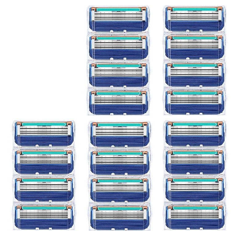 4 Stks/partij Uitstekende Scheren 5 Lagen Scheermesjes Compatibel Voor Fusion Mannen Gezichtsverzorging Of Mache 3: 20 blades