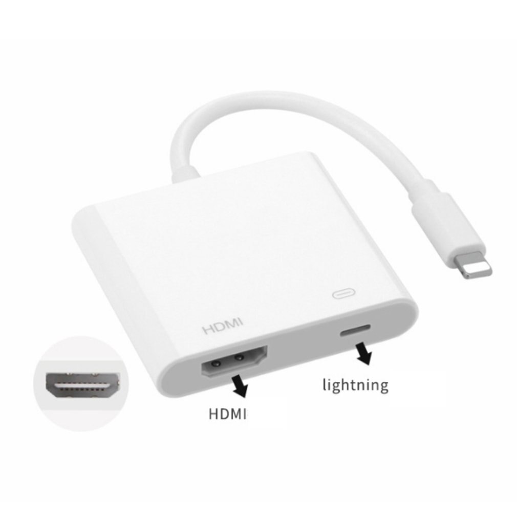 For Iphone To Hdmi Hd Cable For Iphone Adapter Cable Tv With Screen Display Adapter Support For Ios Splitter Adapter