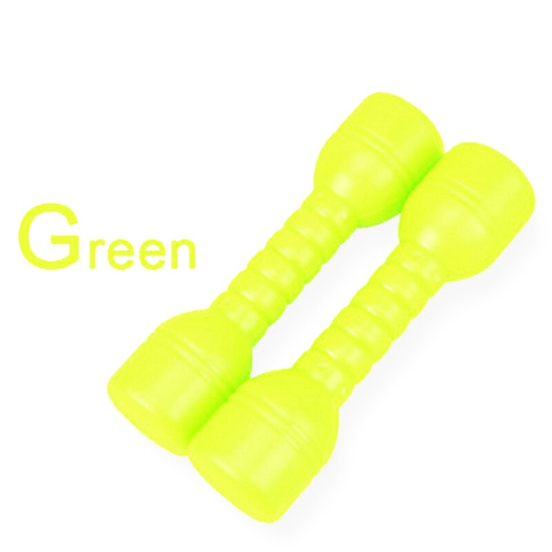 Mancuernas de plástico para deportes al aire libre, gimnasio en casa, entrenamiento de ejercicios, mancuerna para niños, interior, mantener el equipo de Fitness, 2 uds.