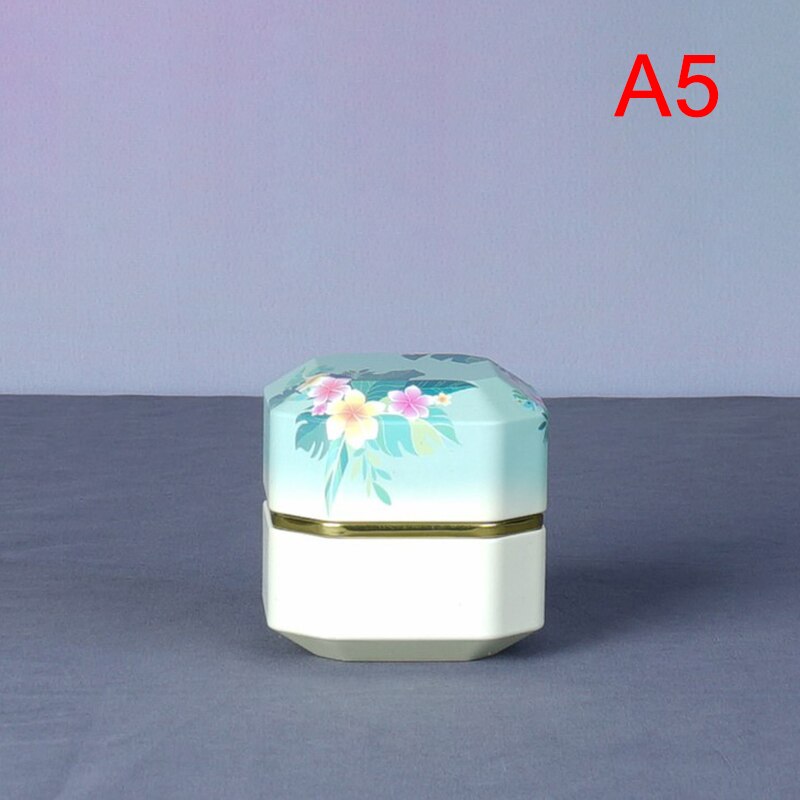Diamond Shape Mini Tin Tea Coffee Candy Storage Box Tea Caddy Metal Case Wedding Party Box: MULTI