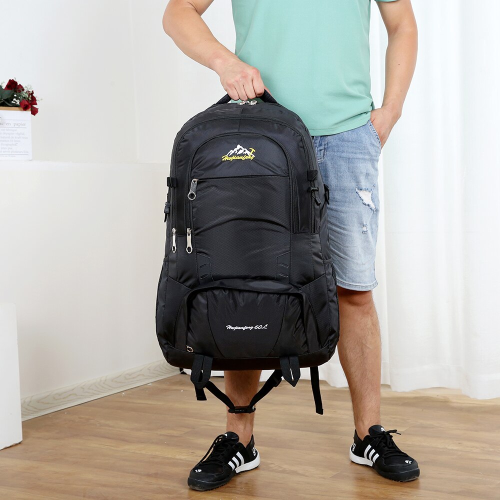 60L Outdoor Long Distance Shoulders Bag Cycling Backpack Mountaineering Camping Travelling Knapsack Climbing Hiking Rucksack