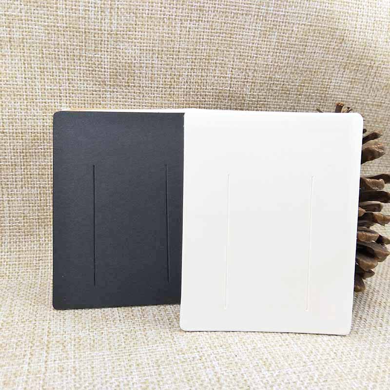 100 Stuks 7*9Cm Wit/Kraft/Zwart Diy Lege Haar Clip Display Card Vrouwen Barrette Producten pakket Kaart