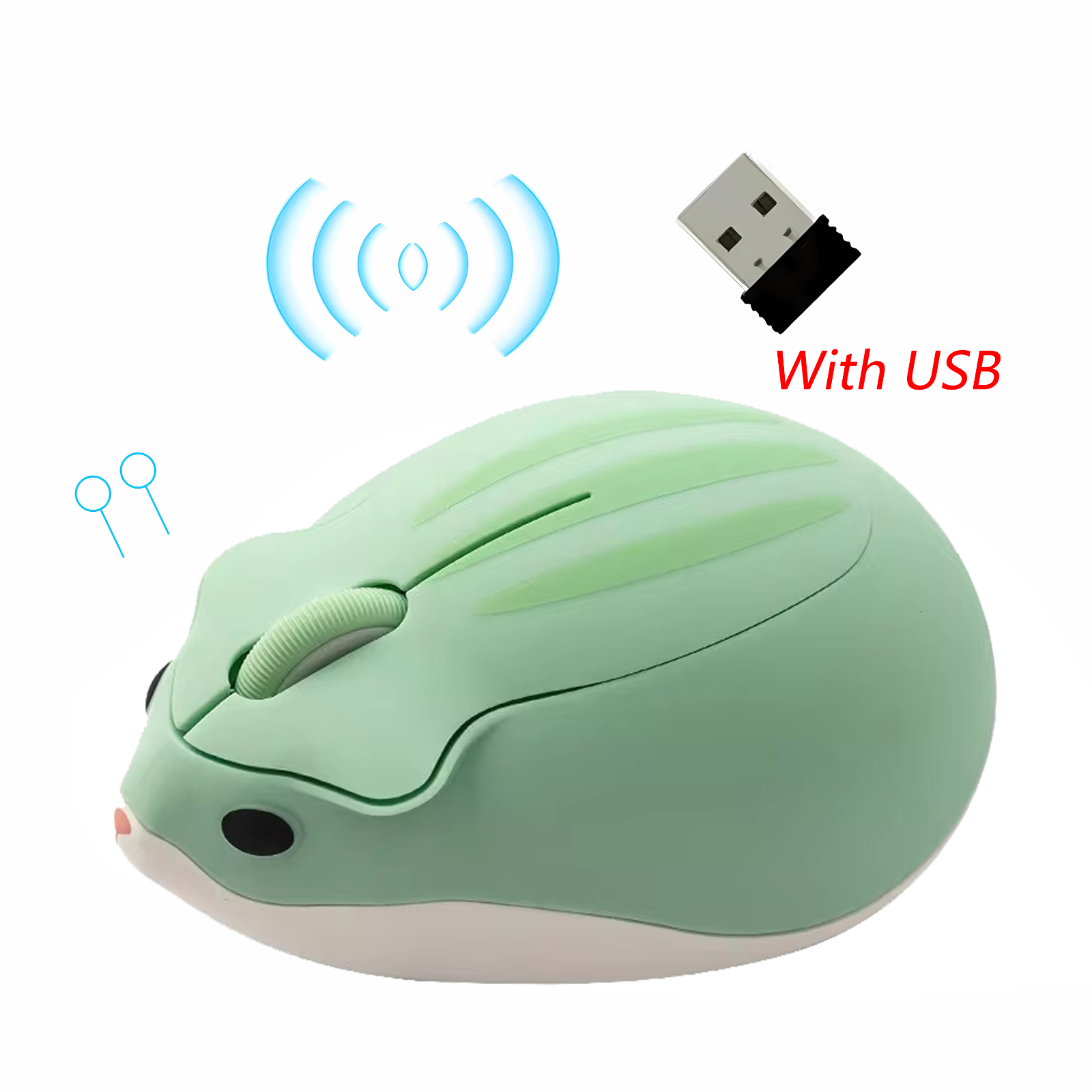 Nette Karikatur Bluetooth + 2,4G Hamster Maus Ergonomische 3D Optische Kreative freundlicher Sekretariat Heimat Computer Mäbenutzen für PC Laptop: verrotten