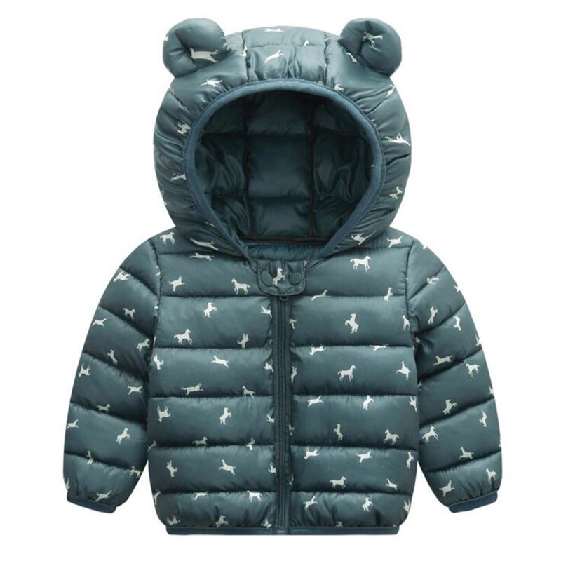 Jongens meisjes winter dons print kleding baby coole kleding voor 12m-5 jaar kinderen jongens en meisjes top