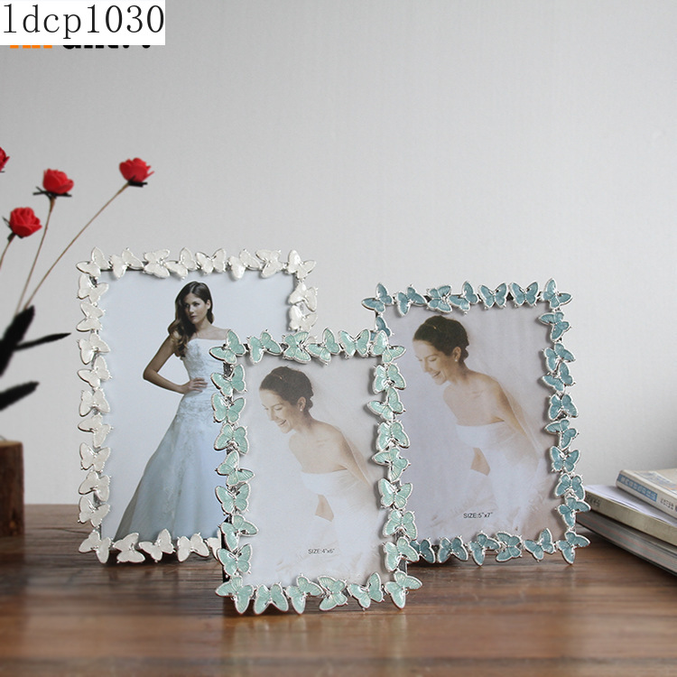 Nordic Muurschilderingen Ingelijst Vlinder Metalen Foto Bruiloft Fotostudio Wedding Fotolijst Inrichting Home Decoratie Desktop Display