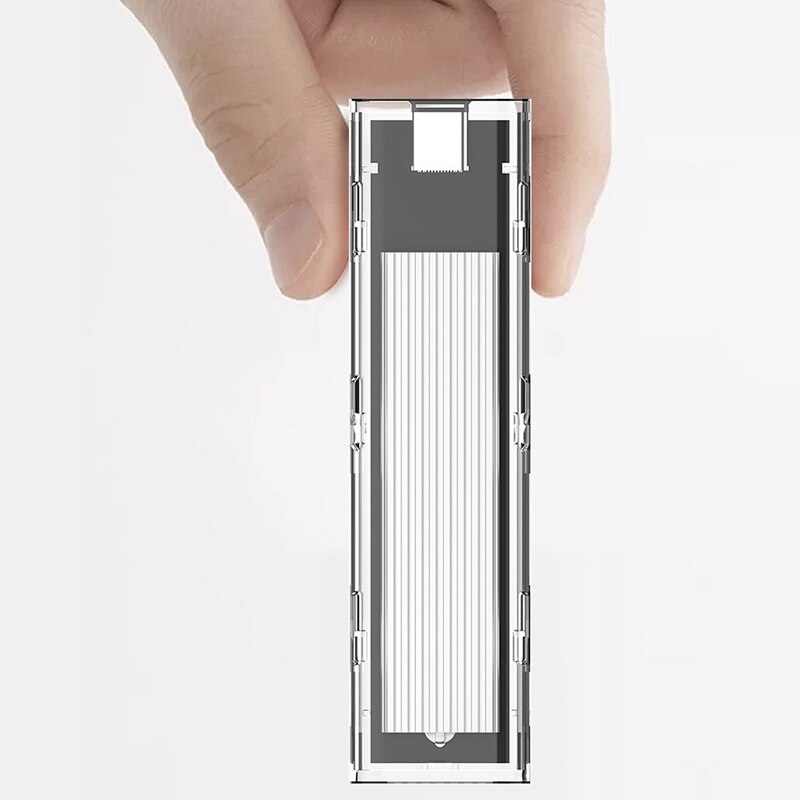 Boîte de disque dur Mobile entièrement transparente, M.2 NGFF à usb3.1type-c Interface portable disque dur Mobile à semi-conducteurs