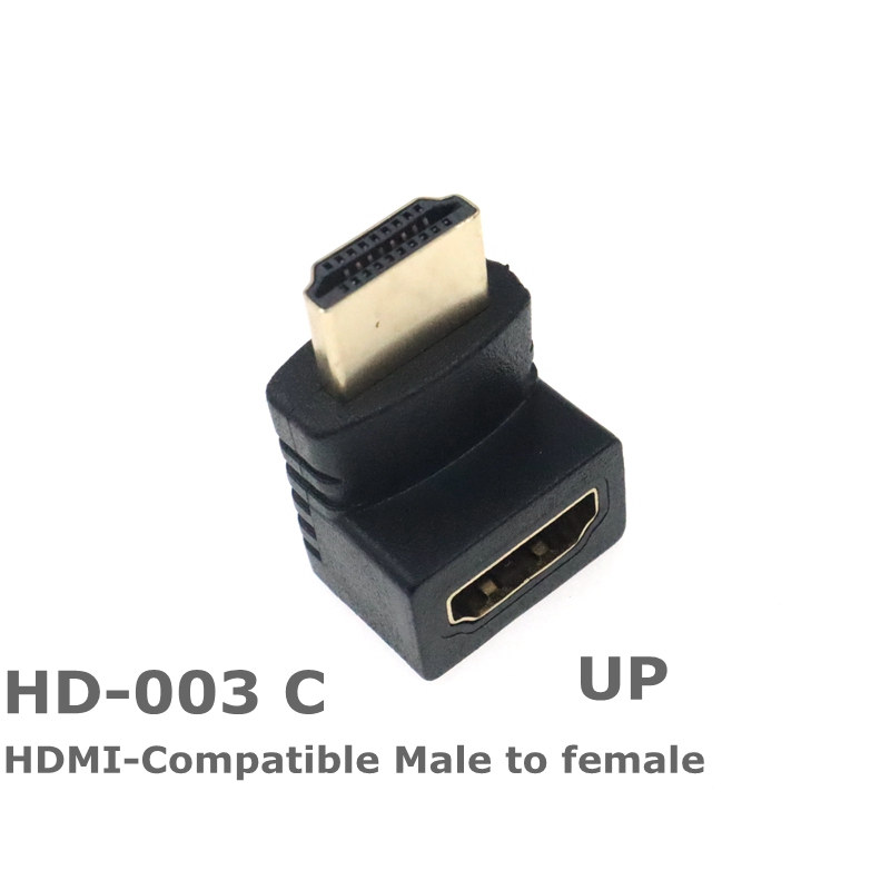 Micro Mini HDMI-kompatibler 90-Grad-Rechtswinkeladapter HDMI 270-Grad-HDMI-Stecker auf Buchse HDMI-Winkelstecker: WHITE