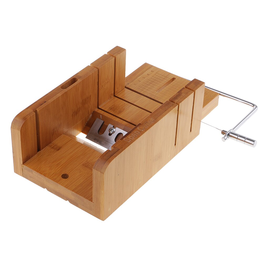 Multi-function Practical Wooden Soap Cutter Loaf Mold Soap Making Cutting Tools with Soap Beveler Planer Wire Slicer