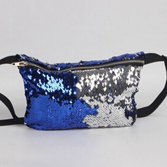 Reversible Sequin Glitter Waist Fanny Pack Belt Bum Bag Pouch Hip Purse Waist Packs
