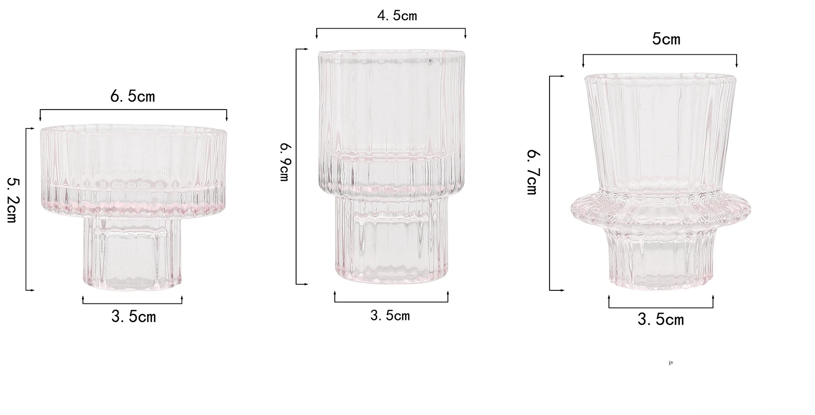 rot Mini Glas Kerzenhalter verjüngen Kerzen ständer kleine Tee licht Kerzenhalter Kerzenhalter Weihnachts dekor grünes Glas