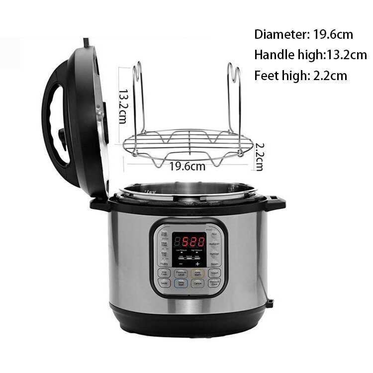 Instant Pot Steamer Rack Kitchen Cookware Round Stainless Steel Cooking Ware Steaming Rack Stand Kitchen Heating Supplies