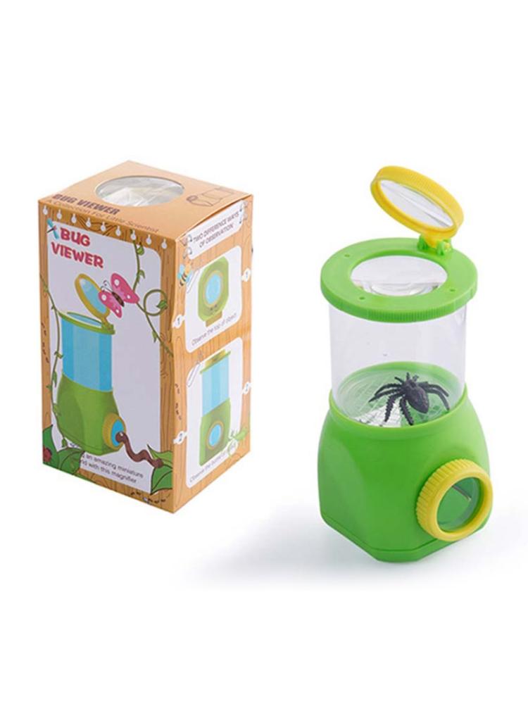 Portable Children Outdoor Insect Observation Box Flip Lid Two-way Magnifying Glass Observation Cup Kids Birthday