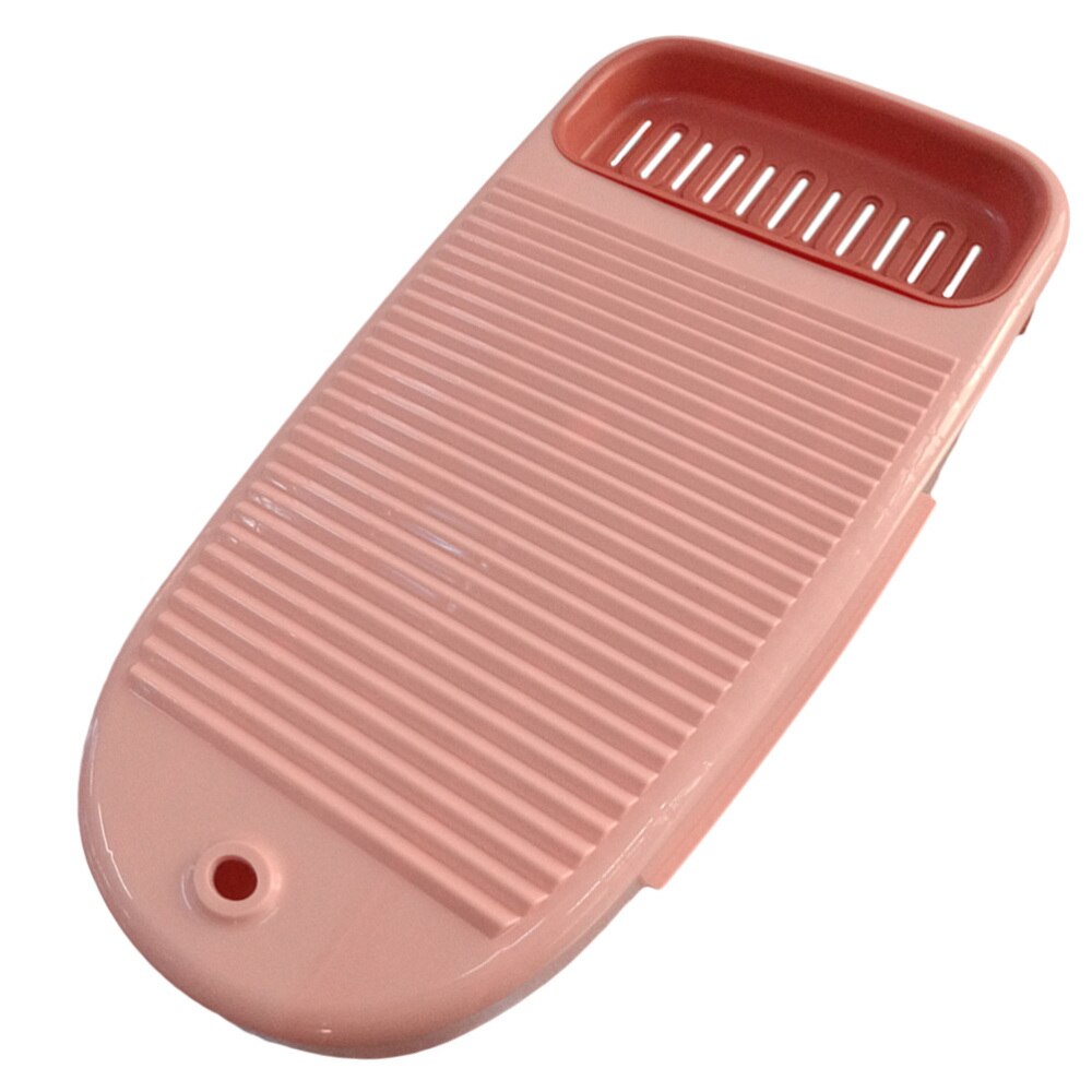 Non-slip Washing Washboard Thickened Home Washing Scrubbing Board Laundry Washboard for Home (Small,): Pink
