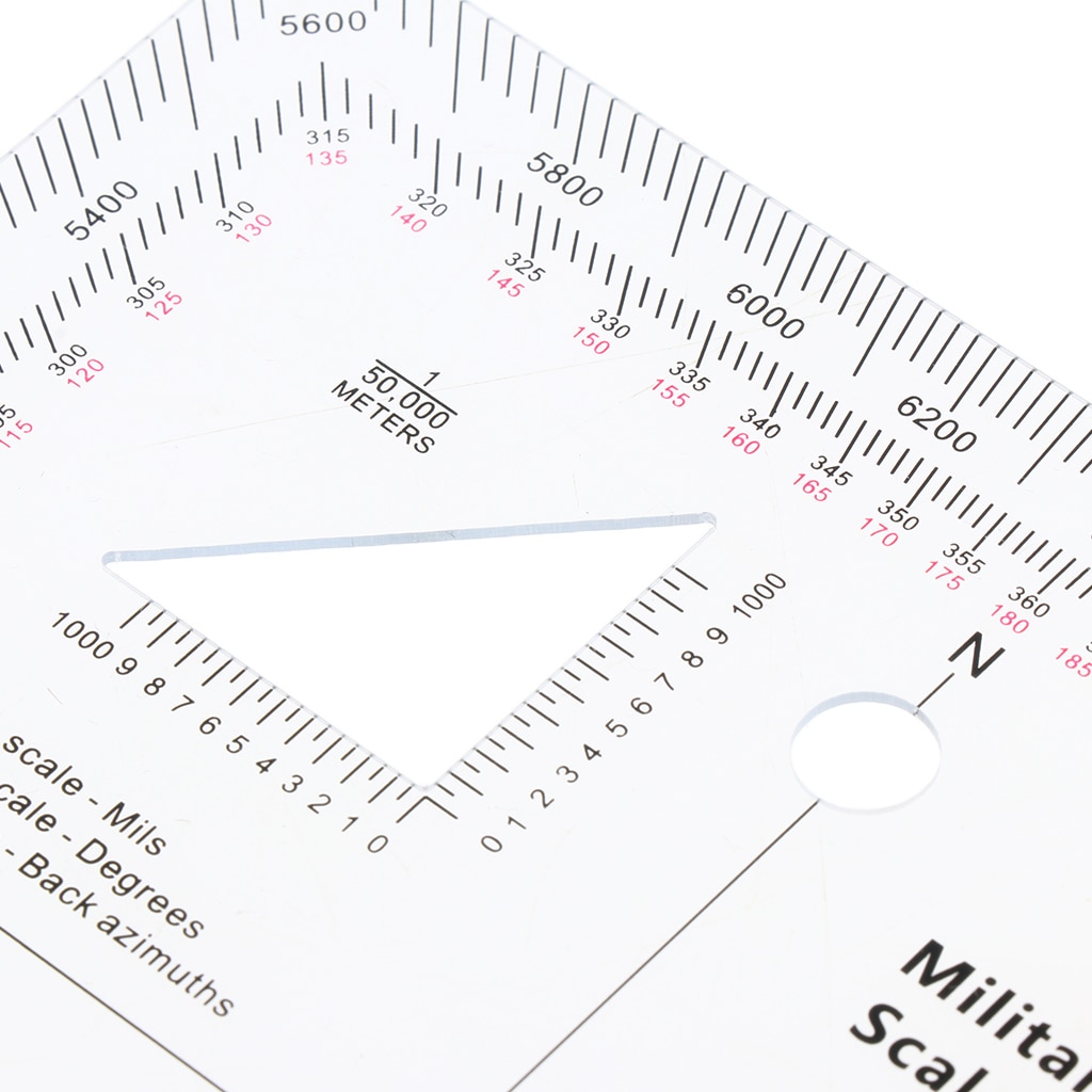 MagiDeal-Transportador de escala de coordenadas para impresión 3D, regla escalar en material de acrílico mapa de escala de 1:25000 1:50000 1:100000 1:250000, suministros de supervivencia al aire libre, UTM/MGRS